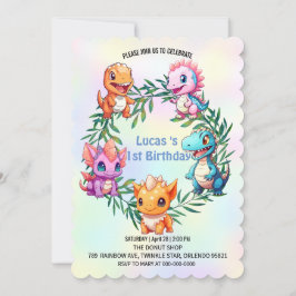 Invitación La selva de los dinosaurios de la escuela fiesta d