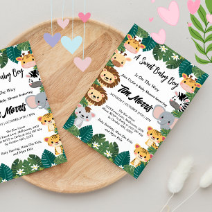 Invitación La Selva Salvaje Safari Baby Shower