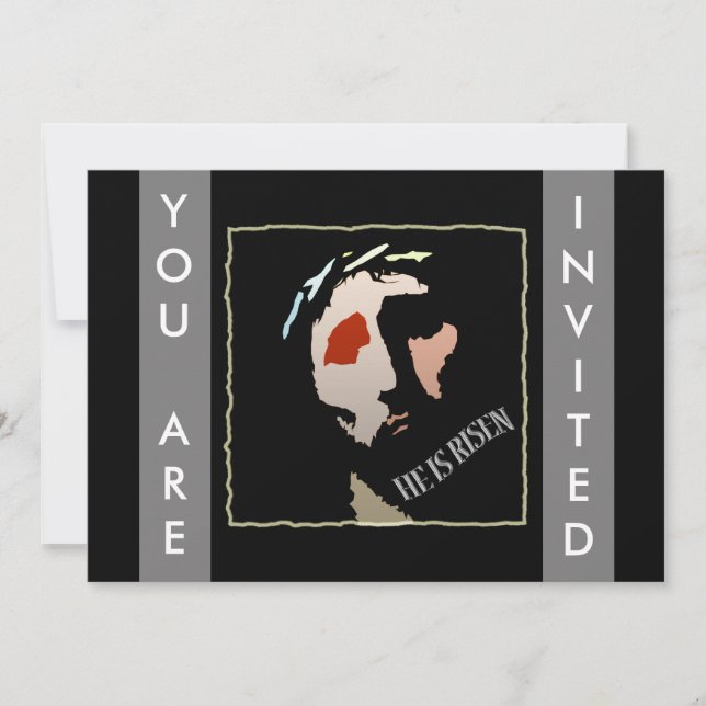 Invitación La Semana Santa Jesús La Biblia Verse Cita Subir (Anverso)