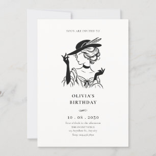 Invitación La señora elegante de la vieja vieja vieja vieja