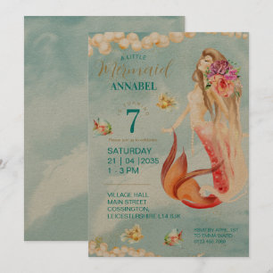 Invitación La sensación de vintage es la sirena Fiesta Kraft