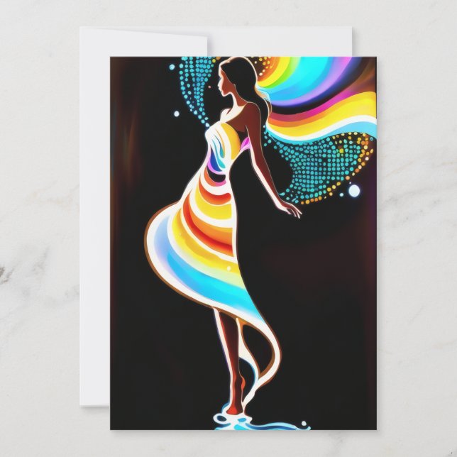 Invitación La serenidad del arcoiris (Anverso)