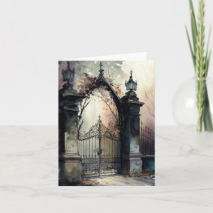 Invitación La serie Puerta del Cementerio Gótico Diseño 12