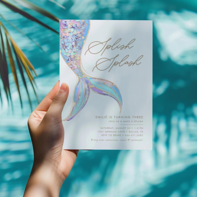 Invitación La sirena bajo el mar Chicas fiesta de cumpleaños  (Subido por el creador)