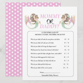 Invitación La sirena de Baby Shower bajo el mar.