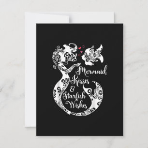 Invitación La Sirenita Besa Starfish Deseos De Mandala Mermai