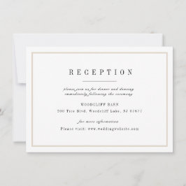 Invitación La sofisticada recepción minimalista de bodas