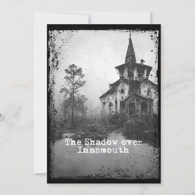 Invitación La sombra sobre la nave innsmouth Cthulhu Mythos (Anverso)