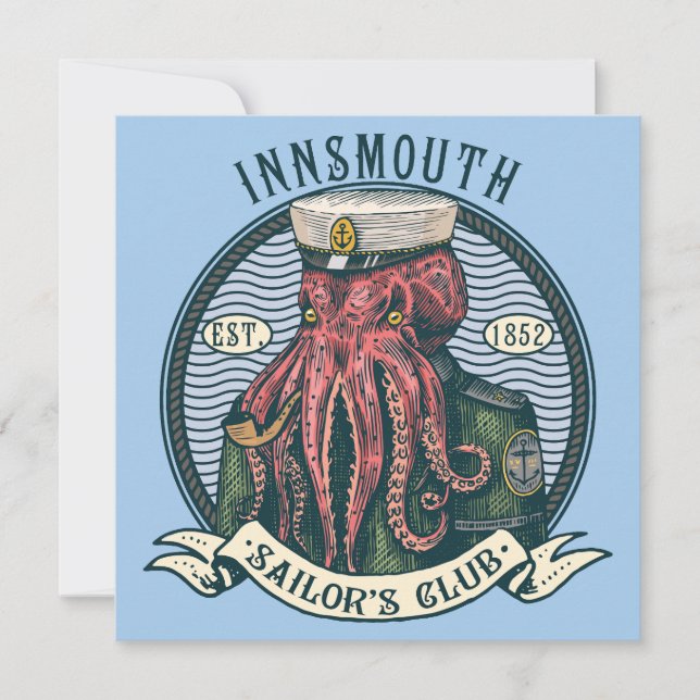 Invitación La sombra sobre la nave innsmouth Cthulhu Sailor (Anverso)