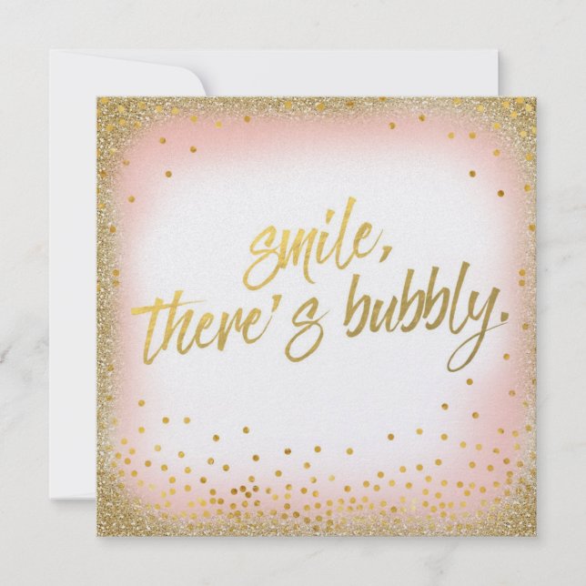 Invitación La sonrisa del oro del melocotón allí es perla (Anverso)