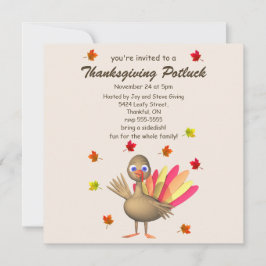 Invitación La suerte del día de gracias de Turquía