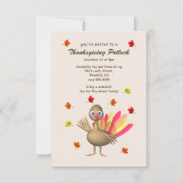 Invitación La suerte del día de gracias de Turquía