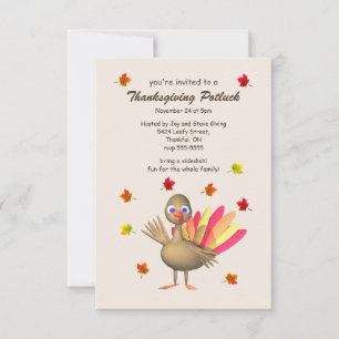 Invitación La suerte del día de gracias de Turquía