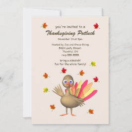 Invitación La suerte del día de gracias de Turquía