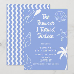 Invitación La Summer Que Cumplí Dieciséis Fiesta de Cumpleaño