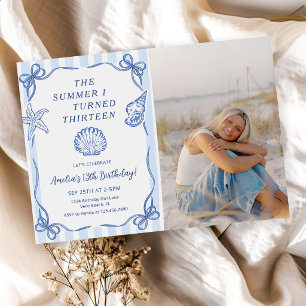 Invitación La Summer Que Cumplí Trece Foto de Cumpleaños 13