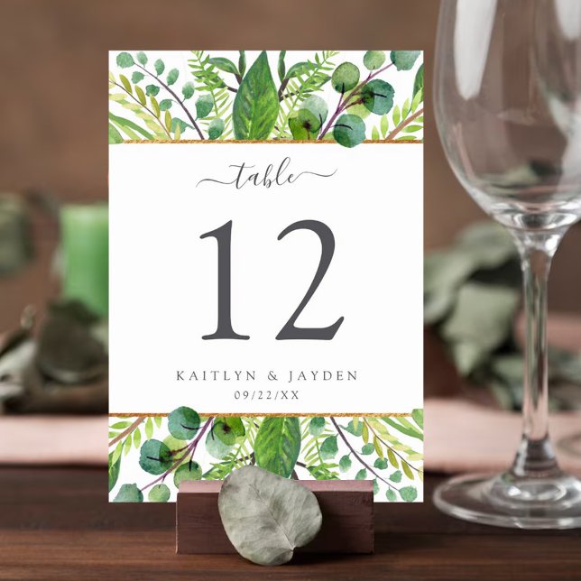 Invitación La tabla de recogida de Bodas de verde y oro no. (Subido por el creador)
