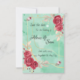 Invitación La temática marrón en el mármol verde