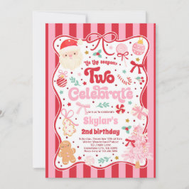 Invitación La temporada dos celebra la Navidad cumpleaños 2