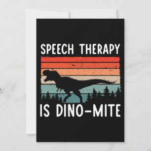 Invitación La terapia del habla es el lenguaje del habla dino