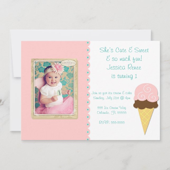 Invitación La tienda de helado invita (Anverso)