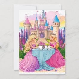 Invitación La tierra amigable de la princesa rosa