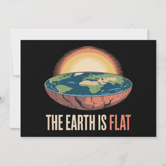 Invitación La Tierra Es Una Teoría Llanamente Humorística (Anverso)