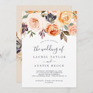 Invitación La Tierra Rústica florece el Boda de