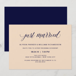 Invitación La tipografía de Rubor y la marina se acaba de cas