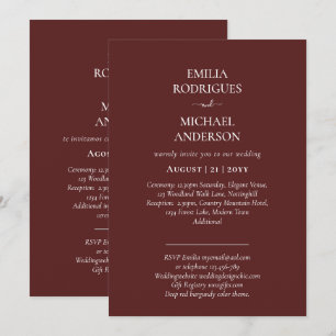 Invitación La tipografía moderna de Nuestra Boda MUCHOS COLOR