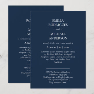 Invitación La tipografía moderna de Nuestra Boda MUCHOS COLOR