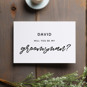 Invitación La tipografía moderna será mi carta groomsman
