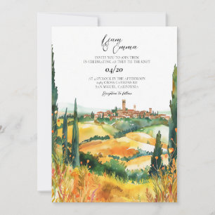 Invitación La Toscana Italia invita al Boda de destino