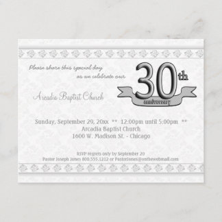 Invitación La trigésima celebración del aniversario del
