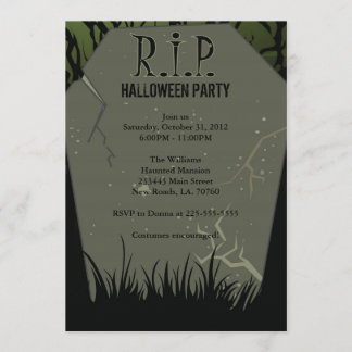 Invitación La tumba de la fiesta de Halloween