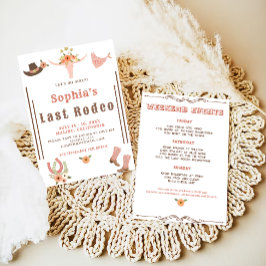 Invitación La última fiesta de Bachelorette de Rodeo