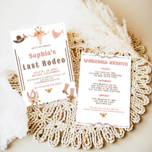 Invitación La última fiesta de Bachelorette de Rodeo