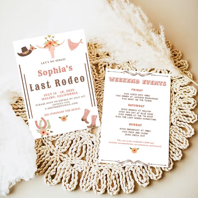 Invitación La última fiesta de Bachelorette de Rodeo (Subido por el creador)