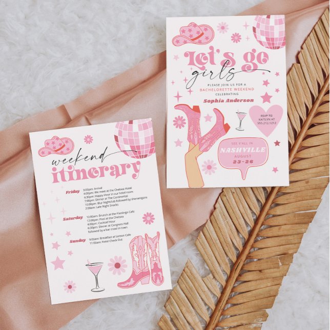 Invitación La última fiesta de soltera Disco Rodeo Nash Bash (Subido por el creador)