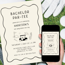 La última fiesta de soltero del tema del golf de S