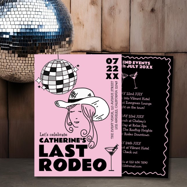 Invitación La última niña de rodeo disco mano de la bachiller (Subido por el creador)