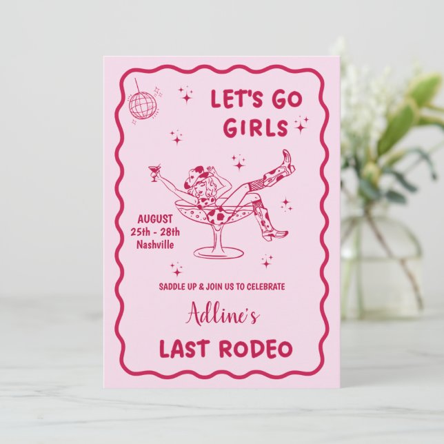 Invitación La última rodeo fin de semana de despedida de solt (Anverso de pie)