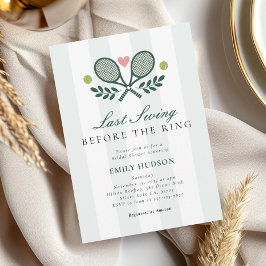 Invitación La Última Swing Antes De La Sesión De Ring Tennis 