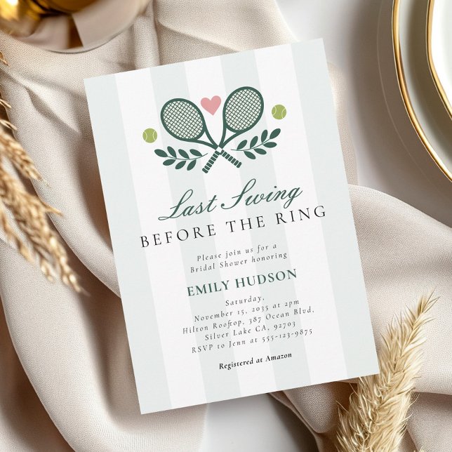Invitación La Última Swing Antes De La Sesión De Ring Tennis  (Subido por el creador)