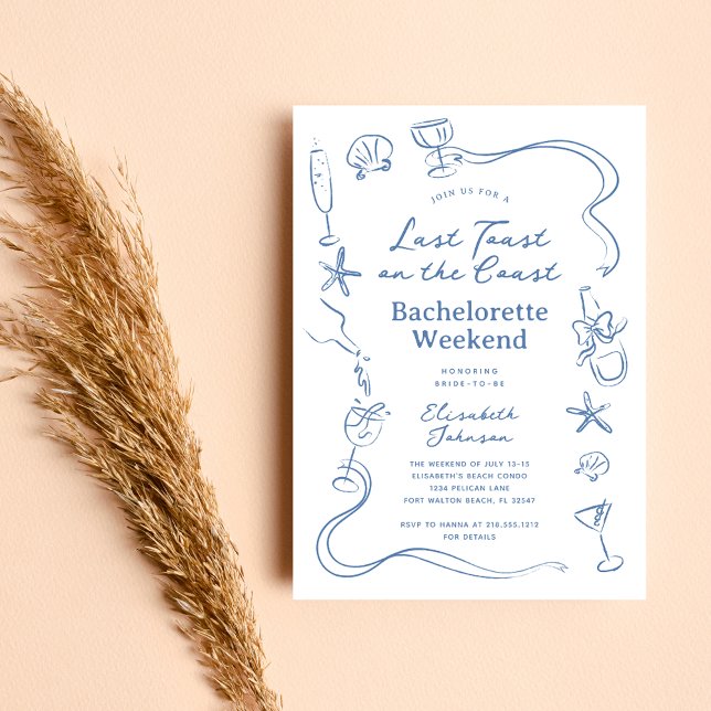 Invitación La última tostada azul en la Costa de la Bachelore (Subido por el creador)