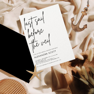 Invitación La última vela antes de la ducha Náutica del velo