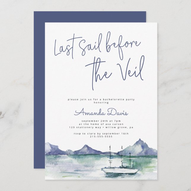 Invitación La última vela antes del velo de la bachillerato n (Anverso / Reverso)