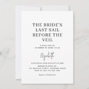 Invitación La Última Vela Antes Del Velo Ducha de novia bla