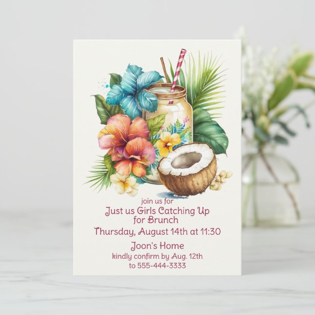 Invitación La unión de mujeres (Anverso de pie)