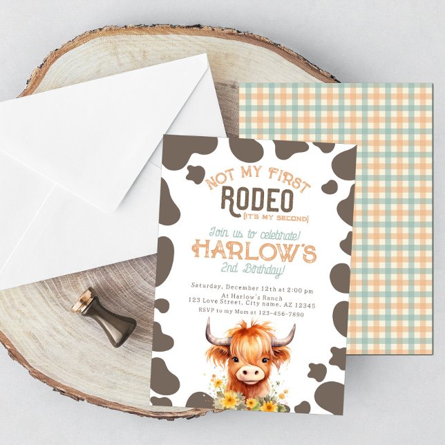Invitación La vaca de Highland no es mi primer cumpleaños de  (Subido por el creador)
